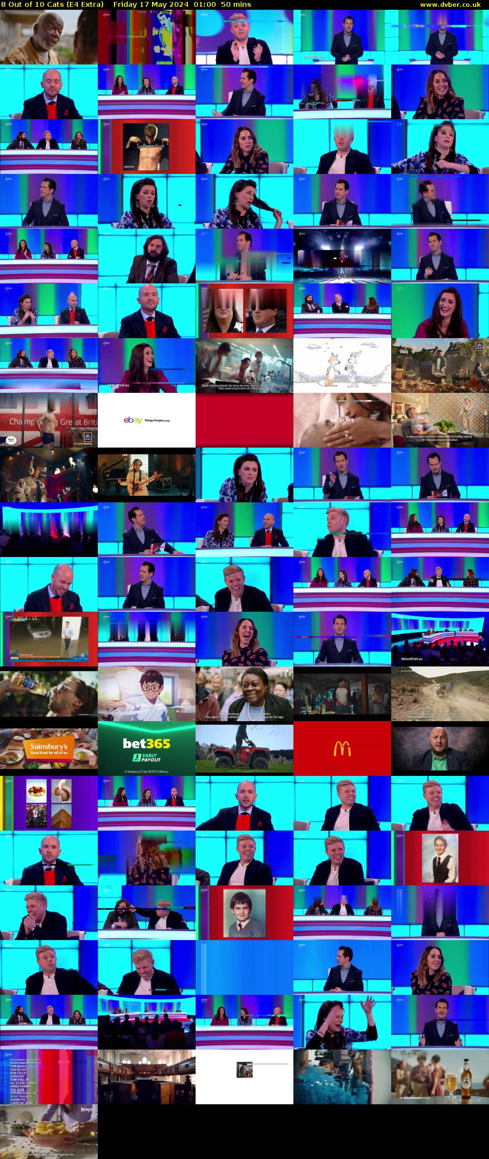 8 Out of 10 Cats (E4 Extra) Friday 17 May 2024 01:00 - 01:50