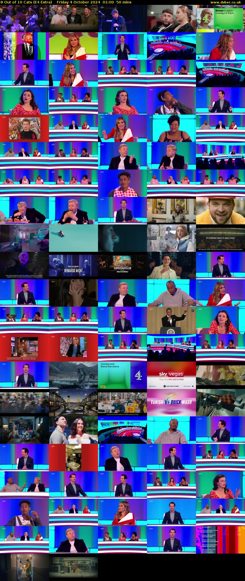 8 Out of 10 Cats (E4 Extra) Friday 4 October 2024 01:00 - 01:50