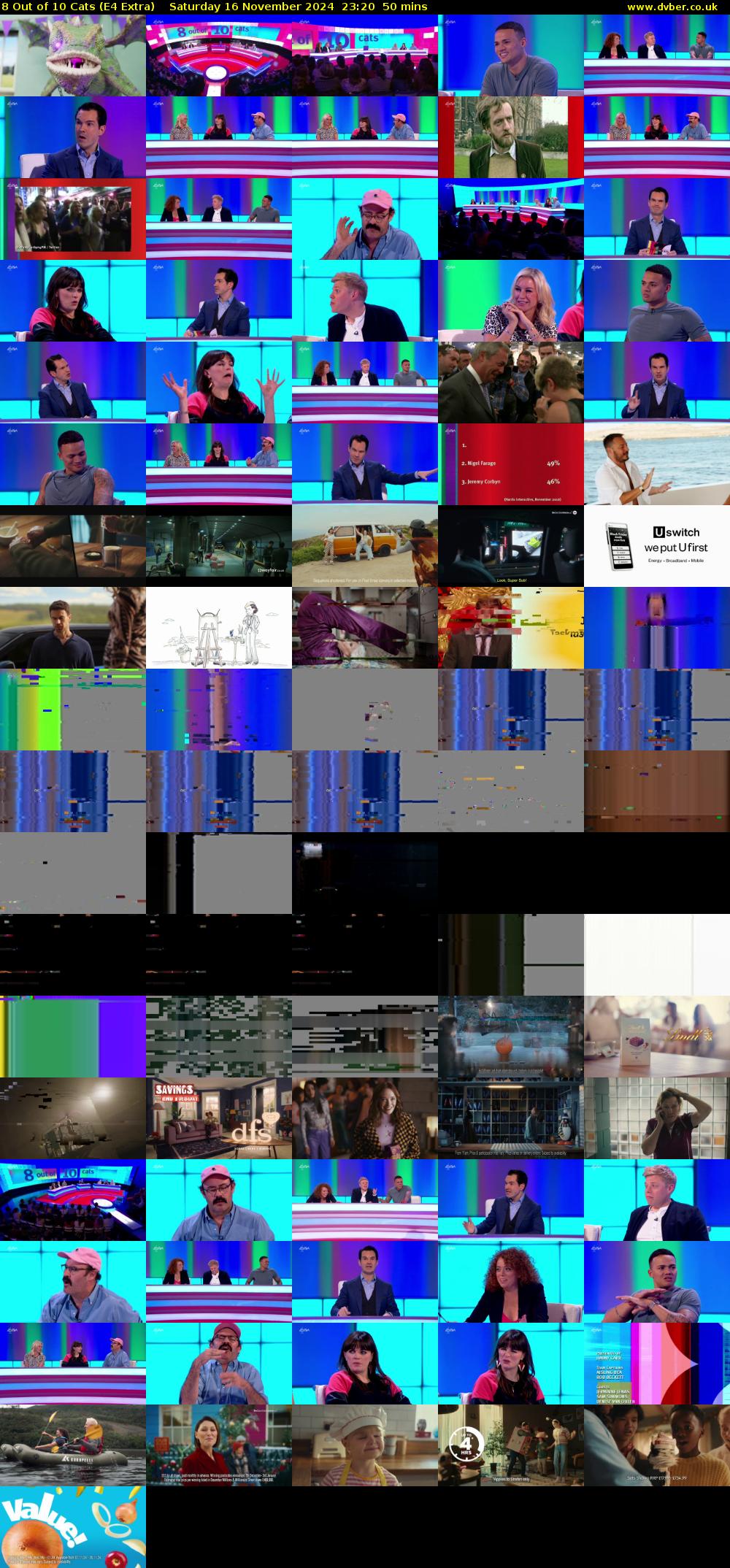 8 Out of 10 Cats (E4 Extra) Saturday 16 November 2024 23:20 - 00:10