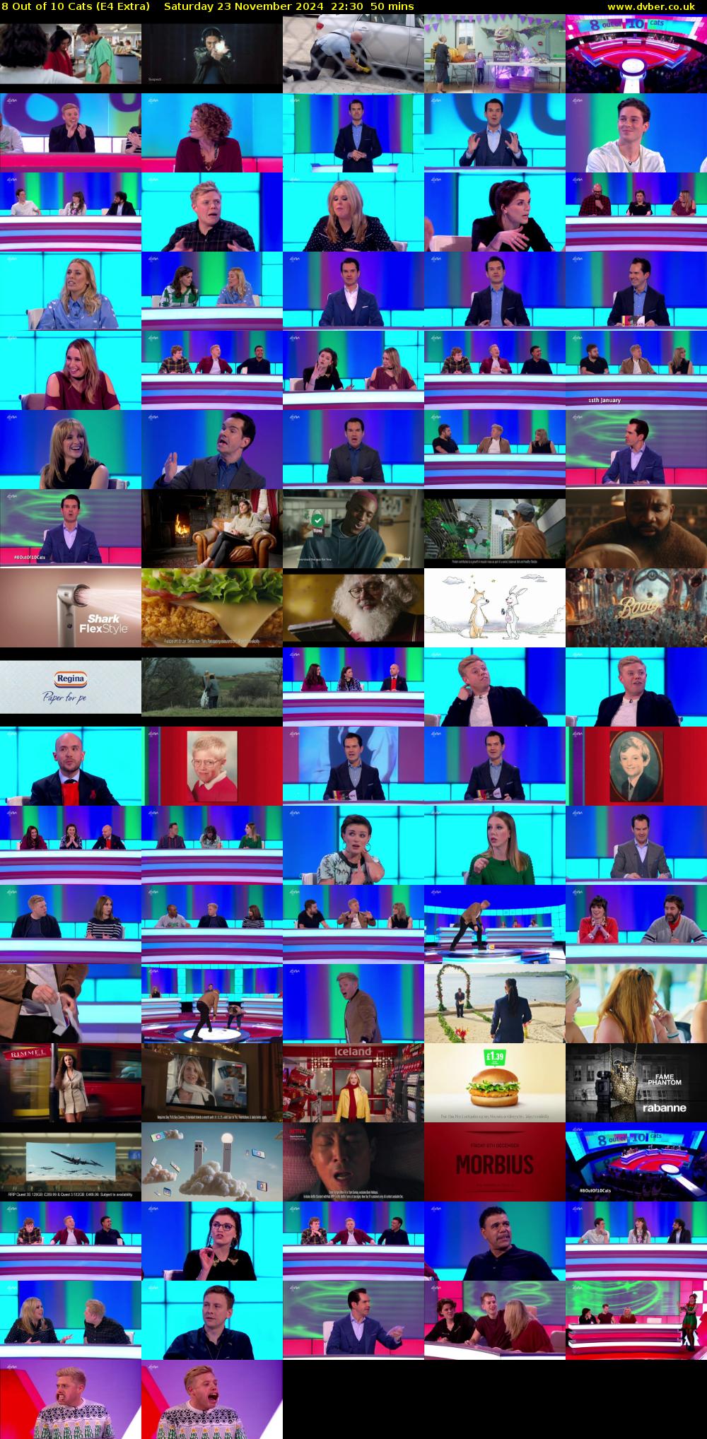 8 Out of 10 Cats (E4 Extra) Saturday 23 November 2024 22:30 - 23:20