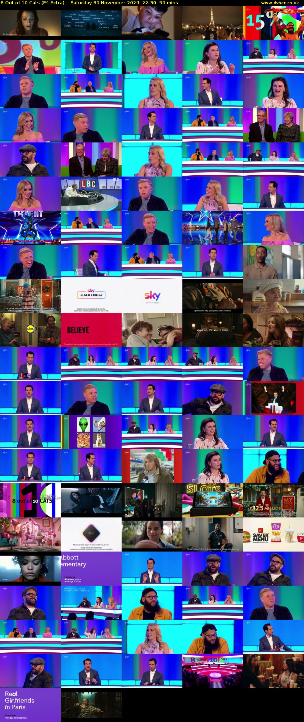 8 Out of 10 Cats (E4 Extra) Saturday 30 November 2024 22:30 - 23:20
