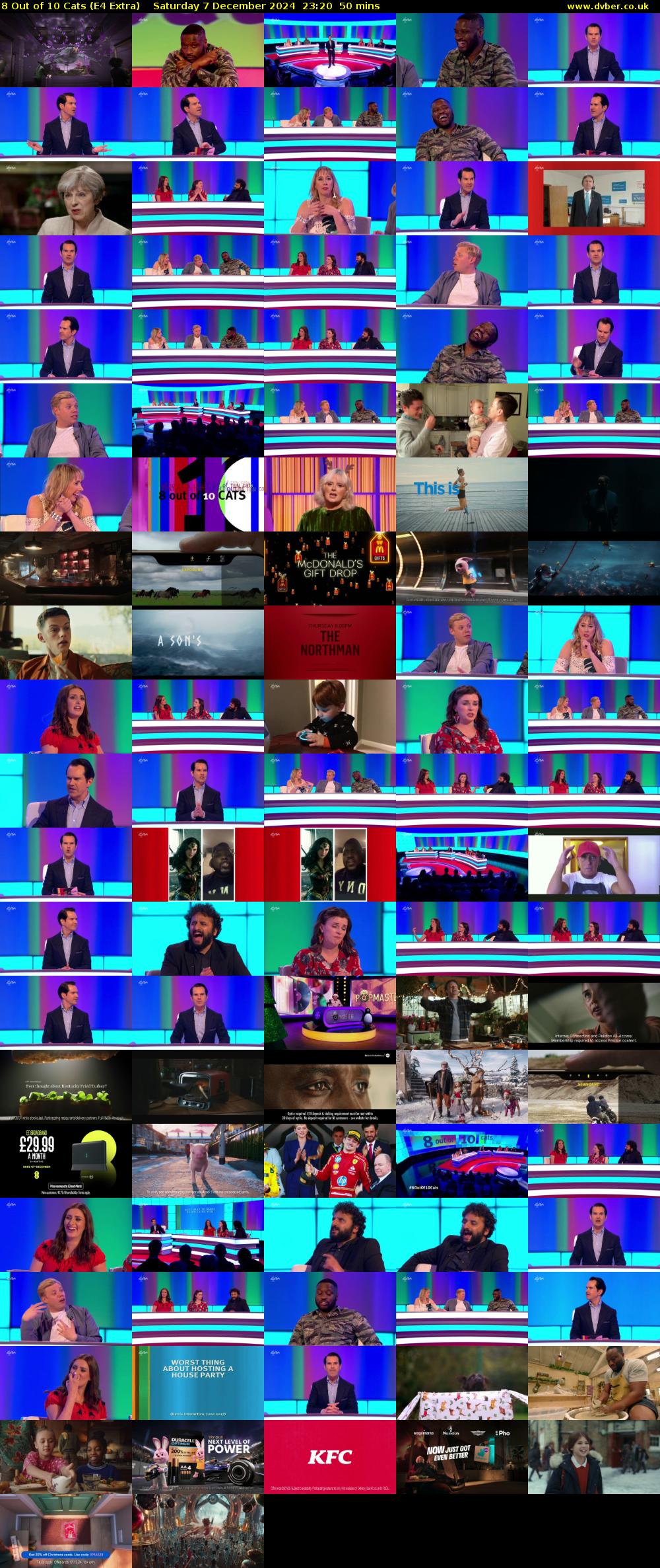 8 Out of 10 Cats (E4 Extra) Saturday 7 December 2024 23:20 - 00:10