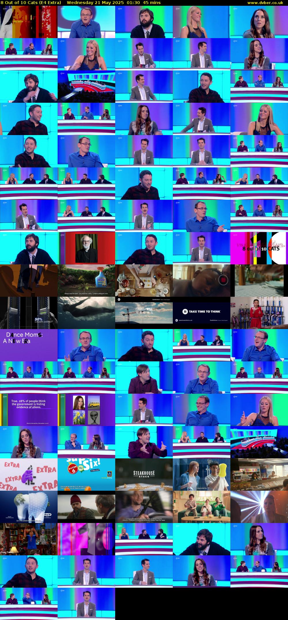 8 Out of 10 Cats (E4 Extra) Wednesday 21 May 2025 01:30 - 02:15