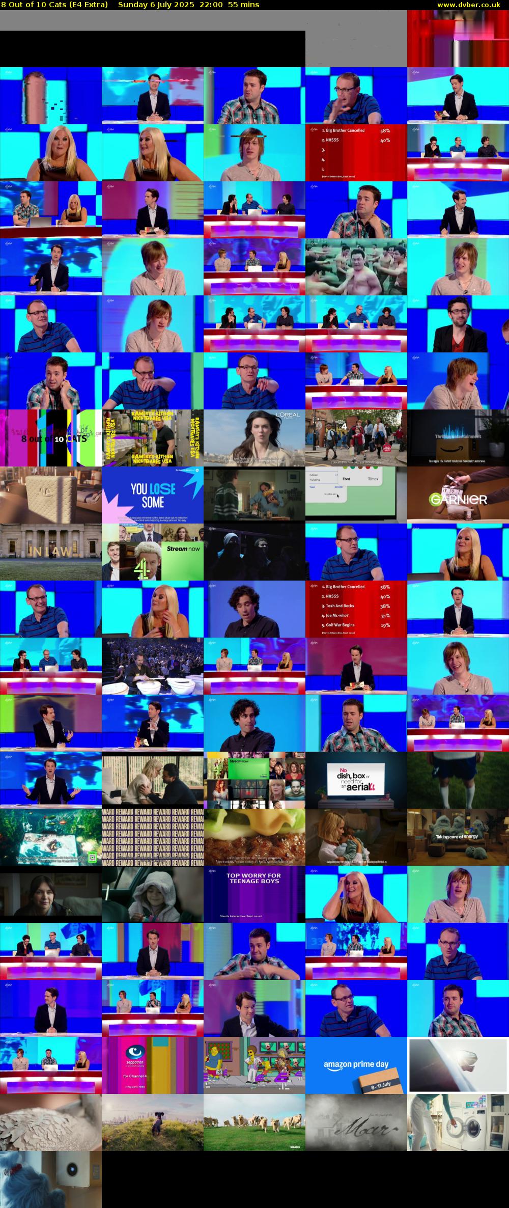 8 Out of 10 Cats (E4 Extra) Sunday 6 July 2025 22:00 - 22:55