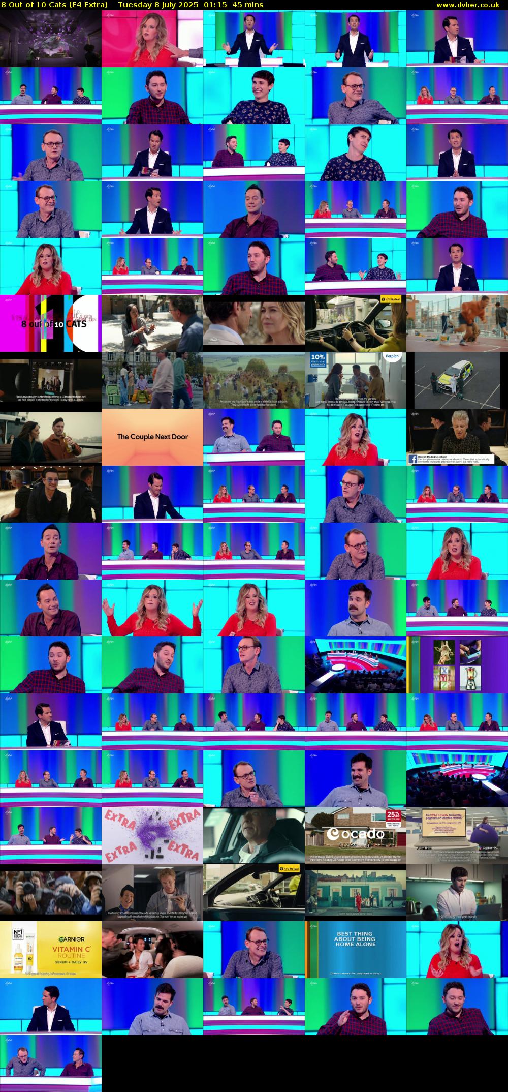 8 Out of 10 Cats (E4 Extra) Tuesday 8 July 2025 01:15 - 02:00