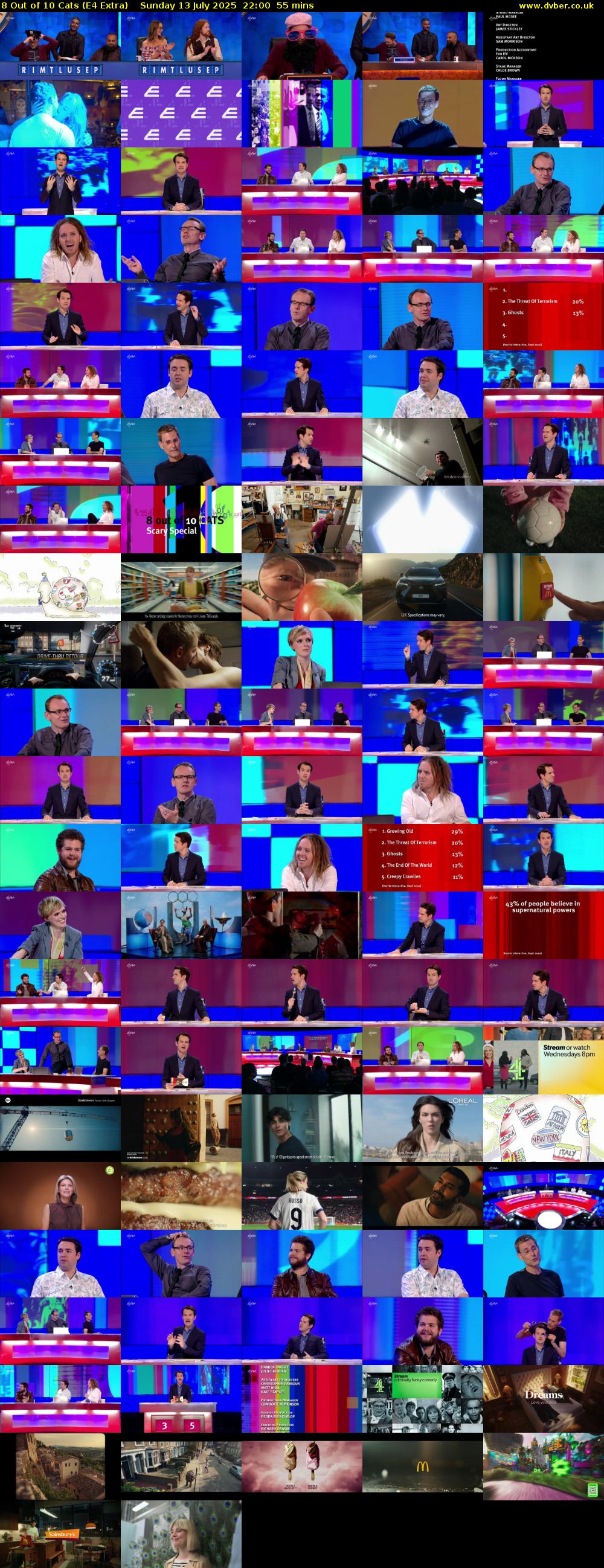 8 Out of 10 Cats (E4 Extra) Sunday 13 July 2025 22:00 - 22:55