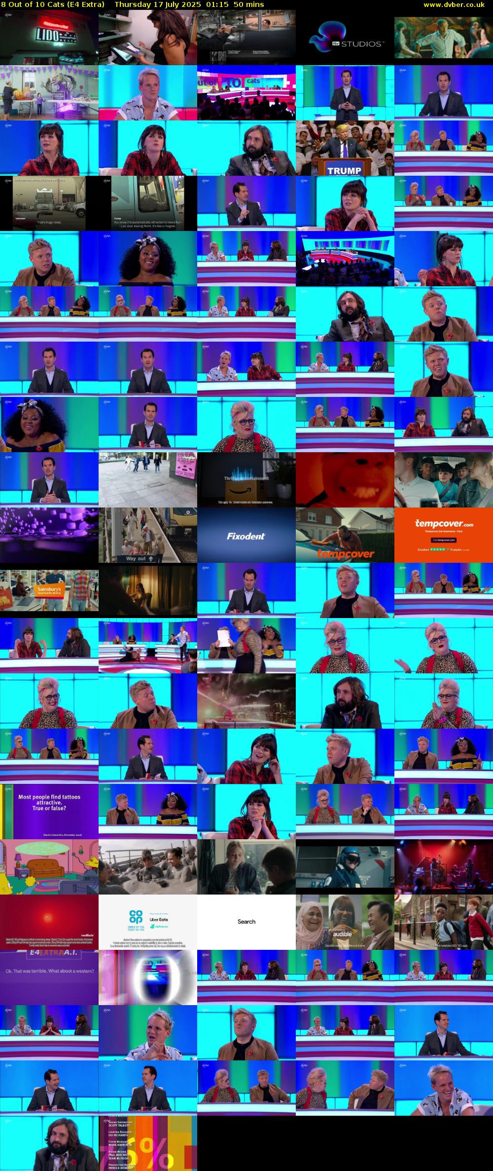 8 Out of 10 Cats (E4 Extra) Thursday 17 July 2025 01:15 - 02:05
