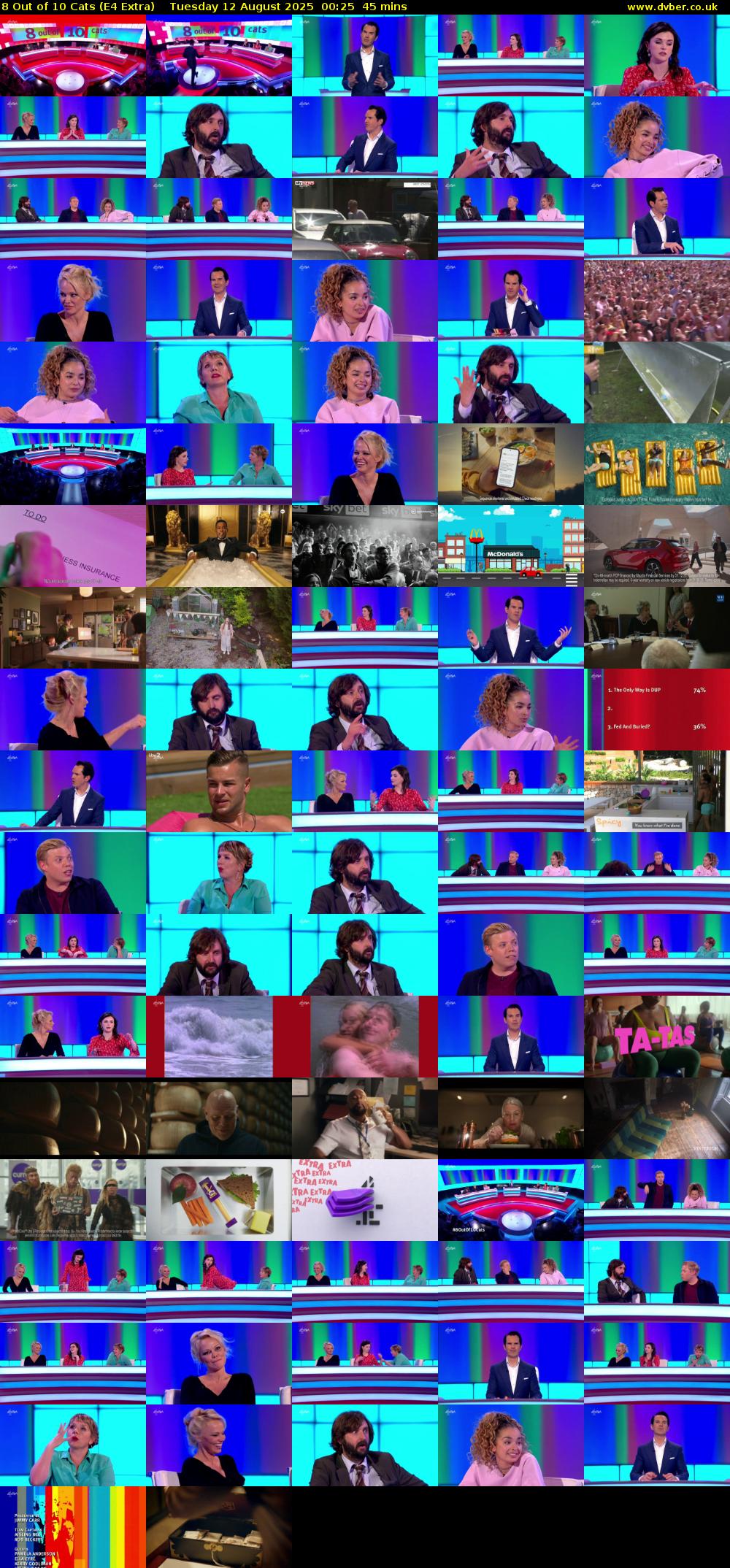 8 Out of 10 Cats (E4 Extra) Tuesday 12 August 2025 00:25 - 01:10