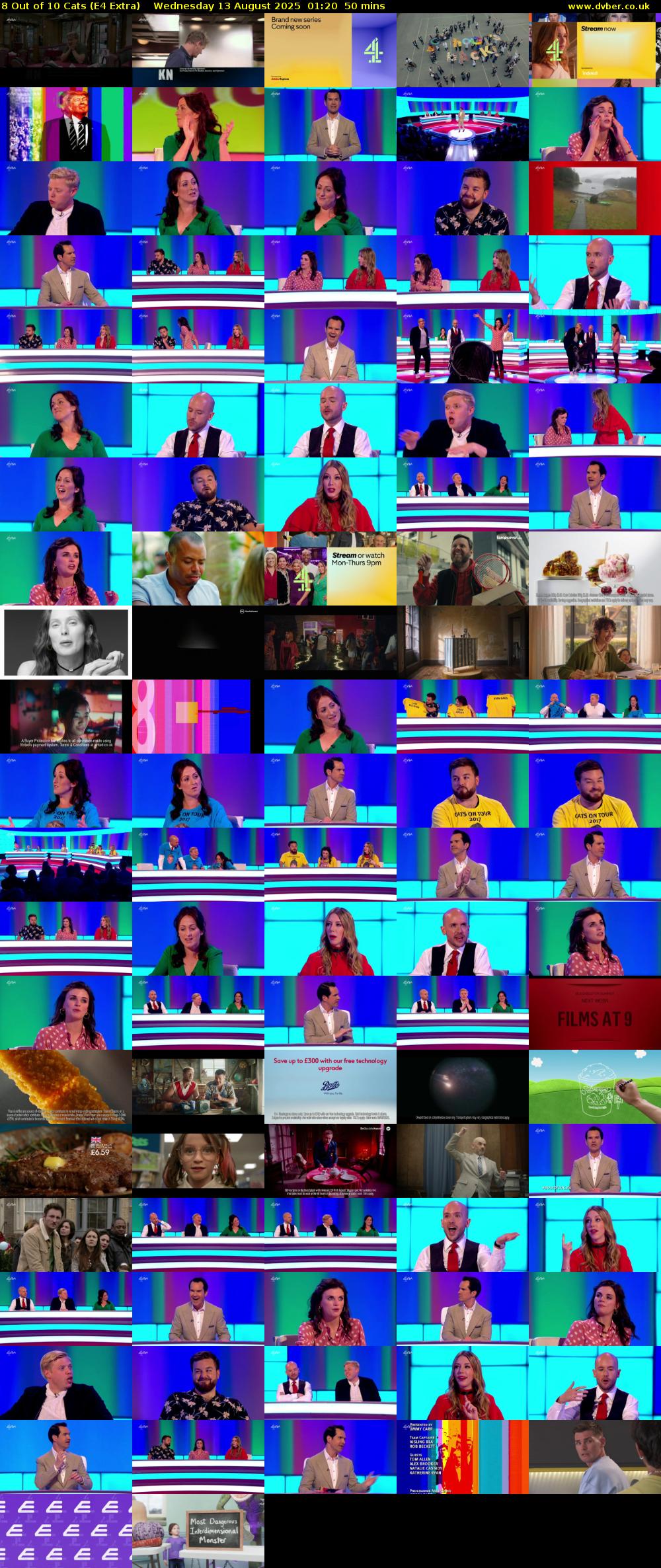 8 Out of 10 Cats (E4 Extra) Wednesday 13 August 2025 01:20 - 02:10