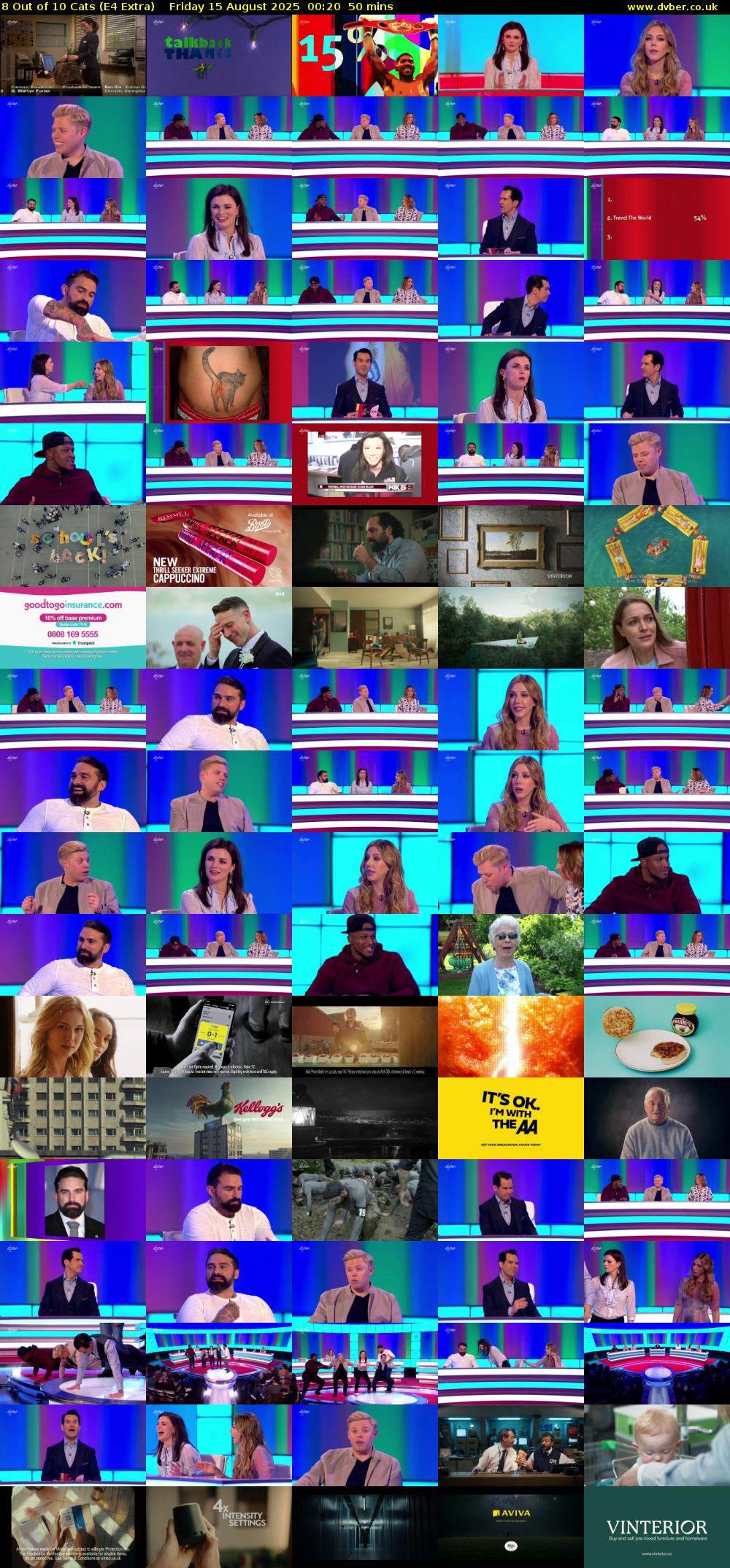 8 Out of 10 Cats (E4 Extra) Friday 15 August 2025 00:20 - 01:10
