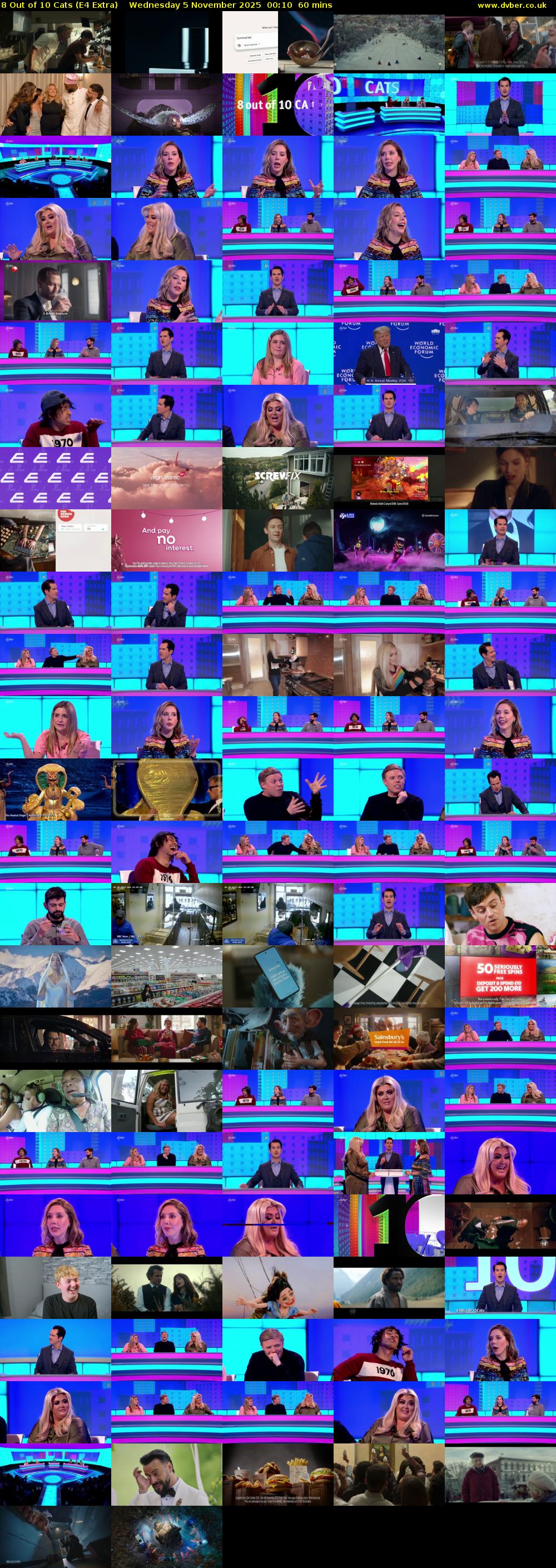 8 Out of 10 Cats (E4 Extra) Wednesday 5 November 2025 00:10 - 01:10