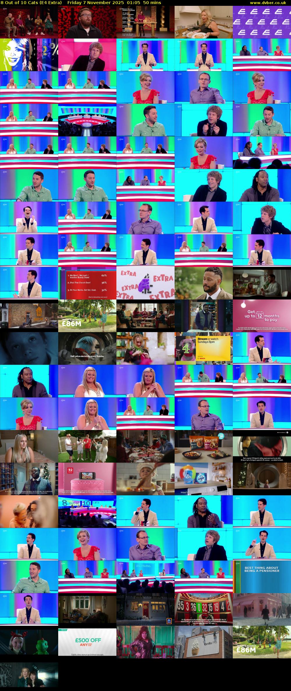 8 Out of 10 Cats (E4 Extra) Friday 7 November 2025 01:05 - 01:55