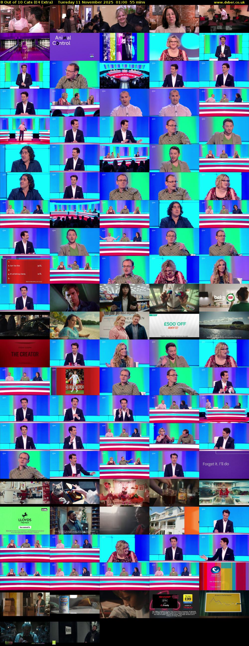 8 Out of 10 Cats (E4 Extra) Tuesday 11 November 2025 01:00 - 01:55