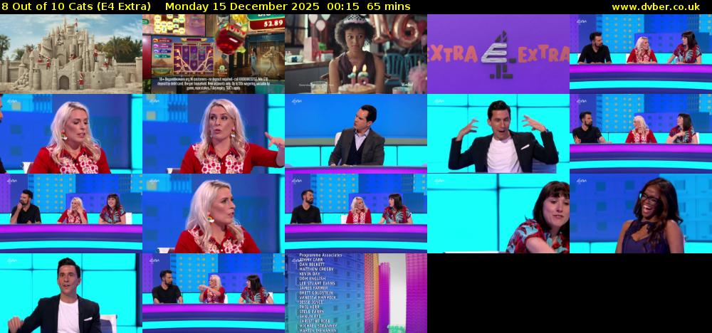 8 Out of 10 Cats (E4 Extra) Monday 15 December 2025 00:15 - 01:20