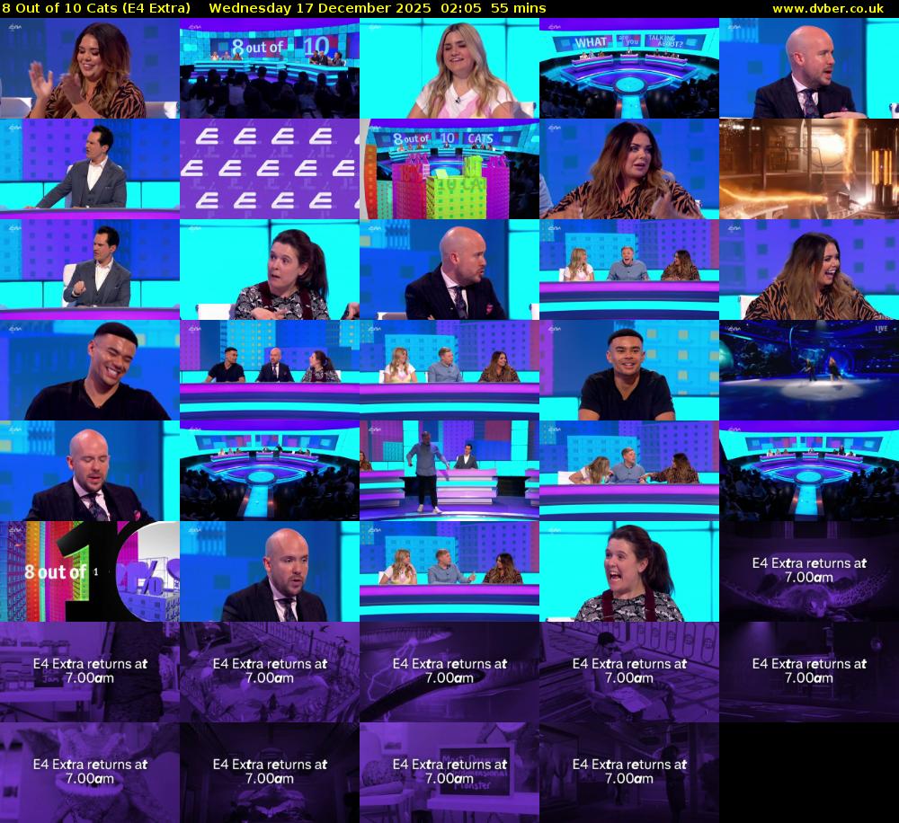 8 Out of 10 Cats (E4 Extra) Wednesday 17 December 2025 02:05 - 03:00