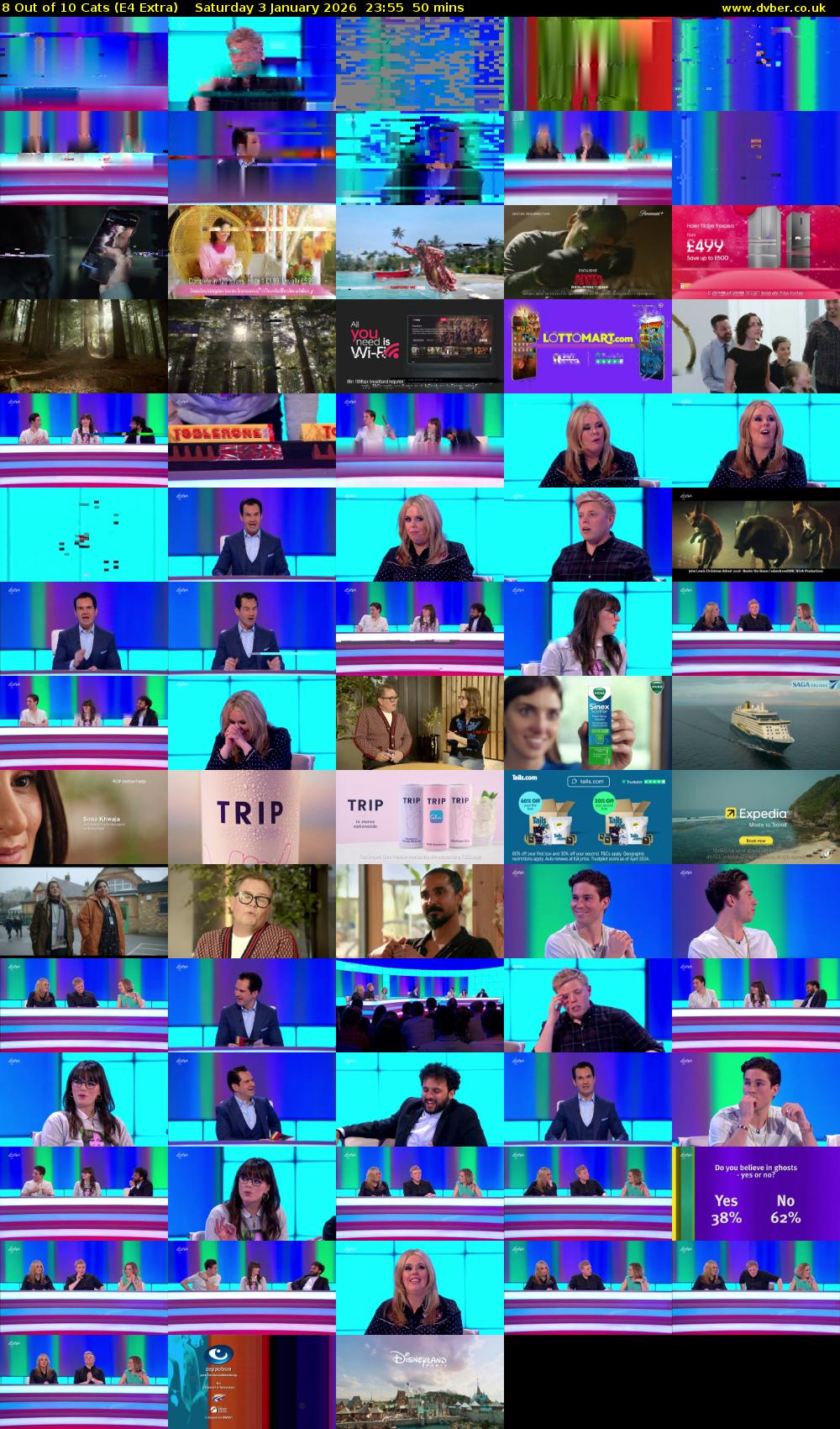 8 Out of 10 Cats (E4 Extra) Saturday 3 January 2026 23:55 - 00:45