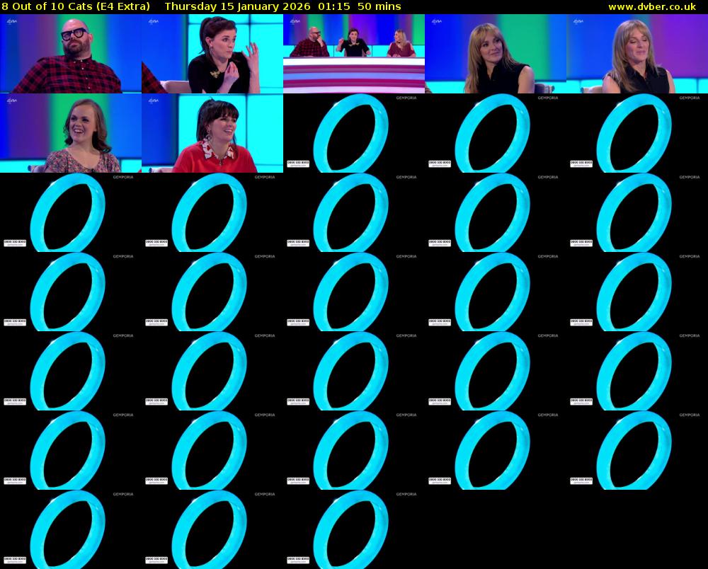 8 Out of 10 Cats (E4 Extra) Thursday 15 January 2026 01:15 - 02:05