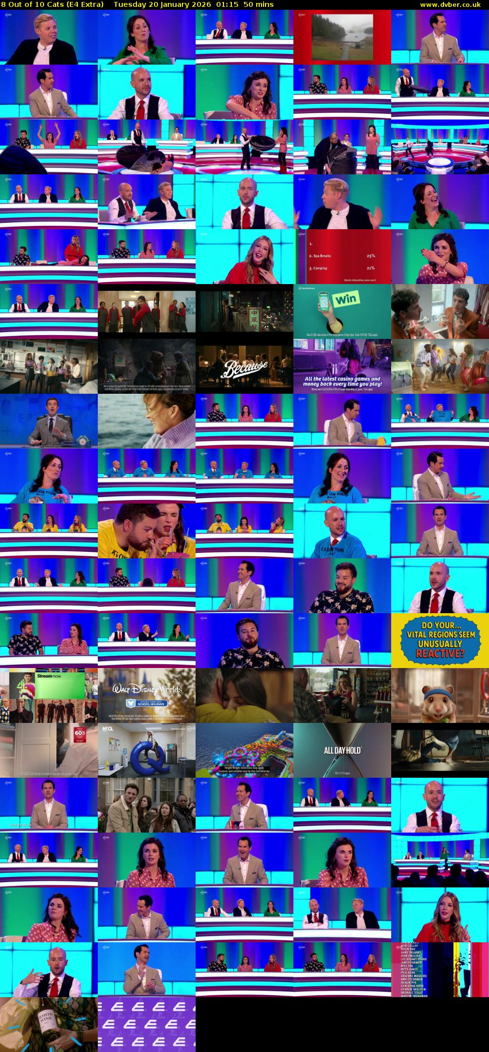 8 Out of 10 Cats (E4 Extra) Tuesday 20 January 2026 01:15 - 02:05