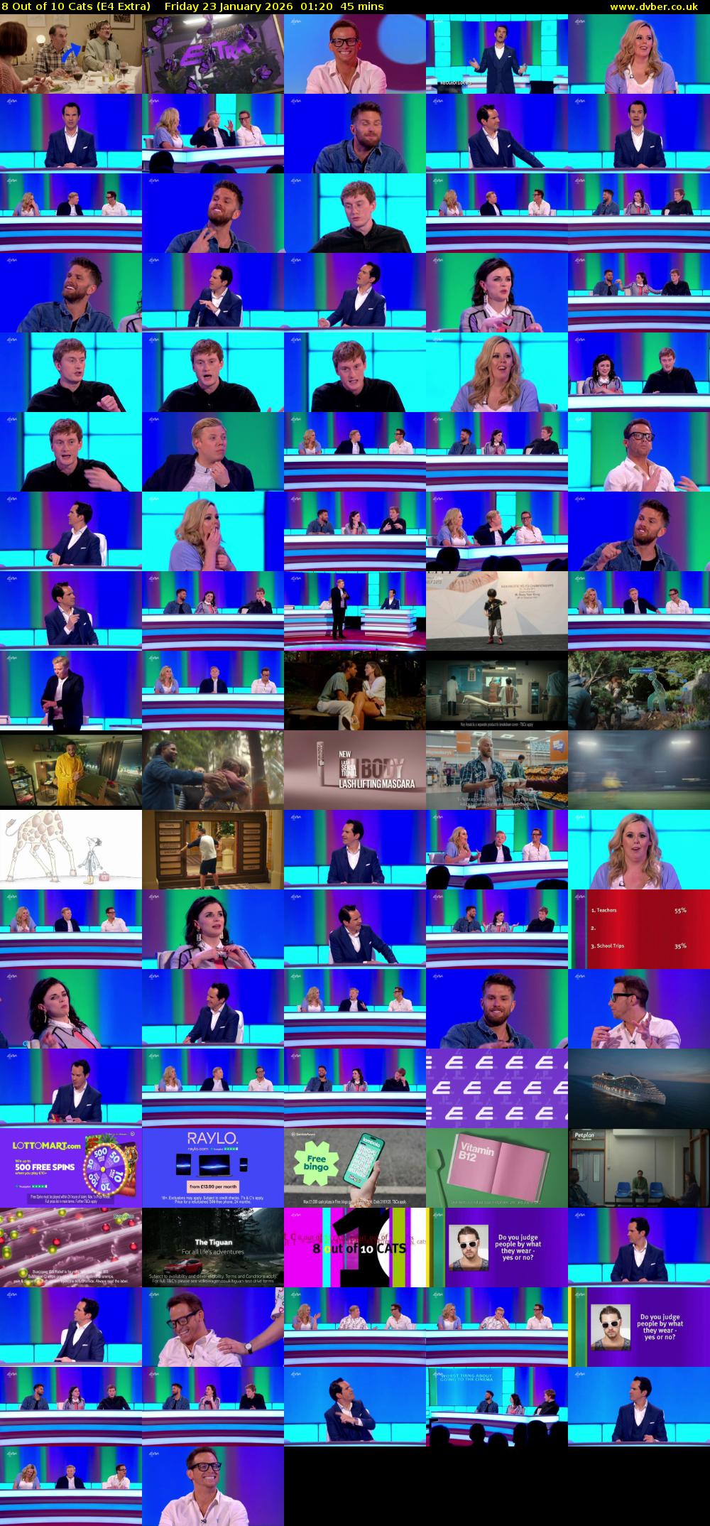8 Out of 10 Cats (E4 Extra) Friday 23 January 2026 01:20 - 02:05