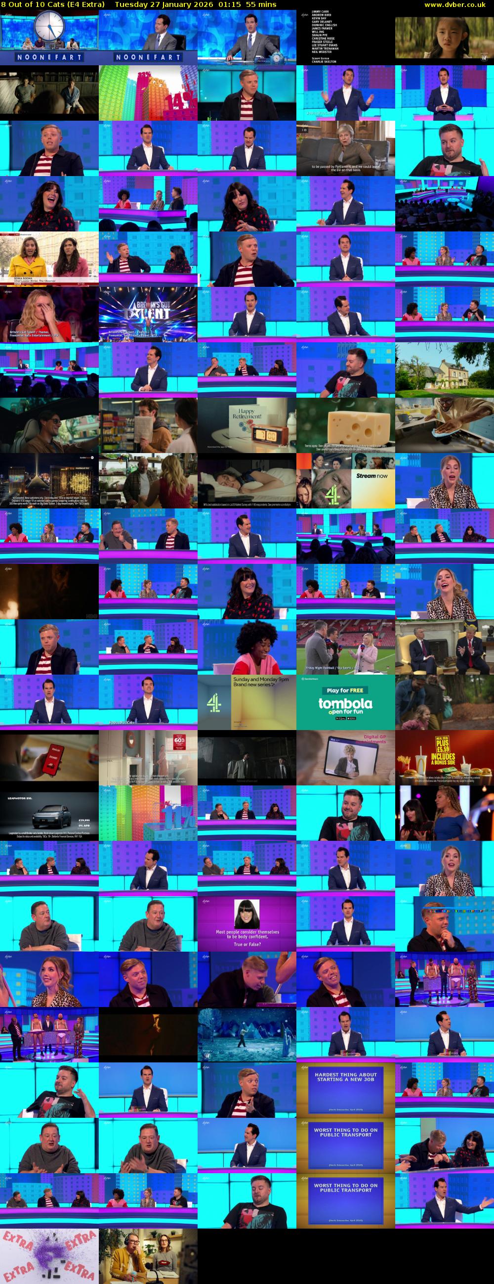 8 Out of 10 Cats (E4 Extra) Tuesday 27 January 2026 01:15 - 02:10
