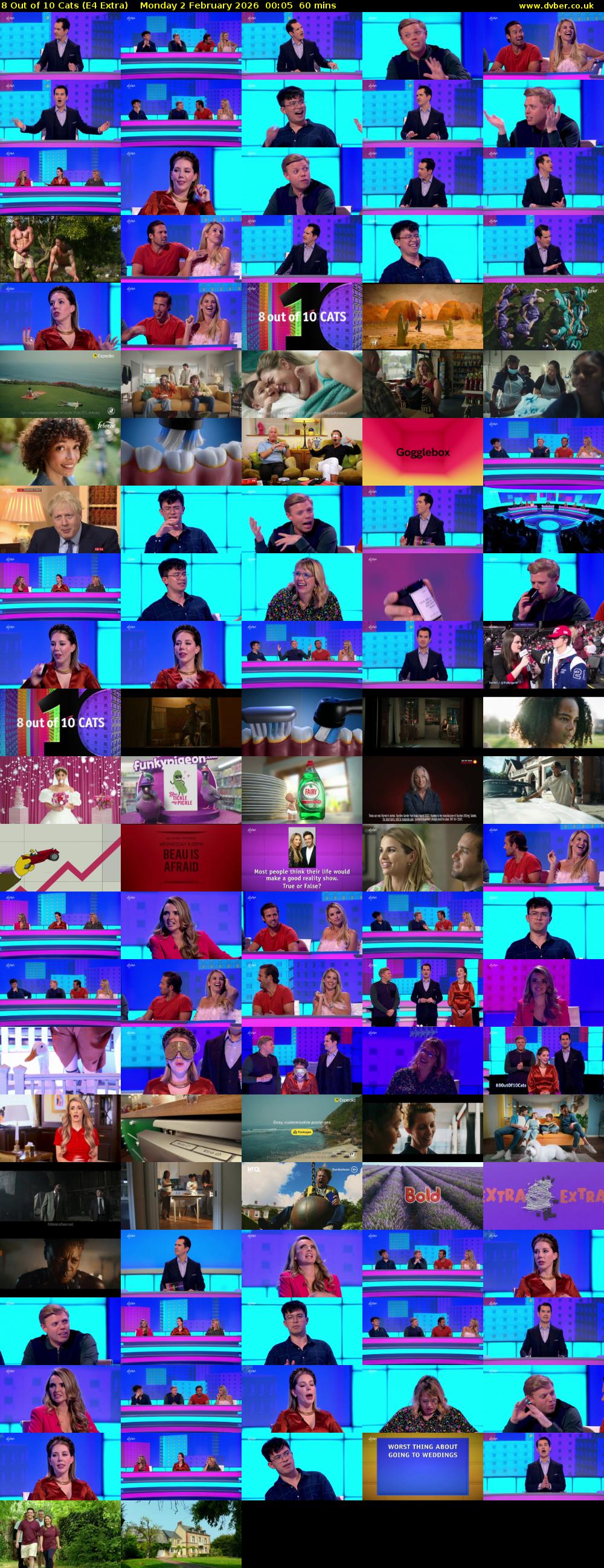 8 Out of 10 Cats (E4 Extra) Monday 2 February 2026 00:05 - 01:05