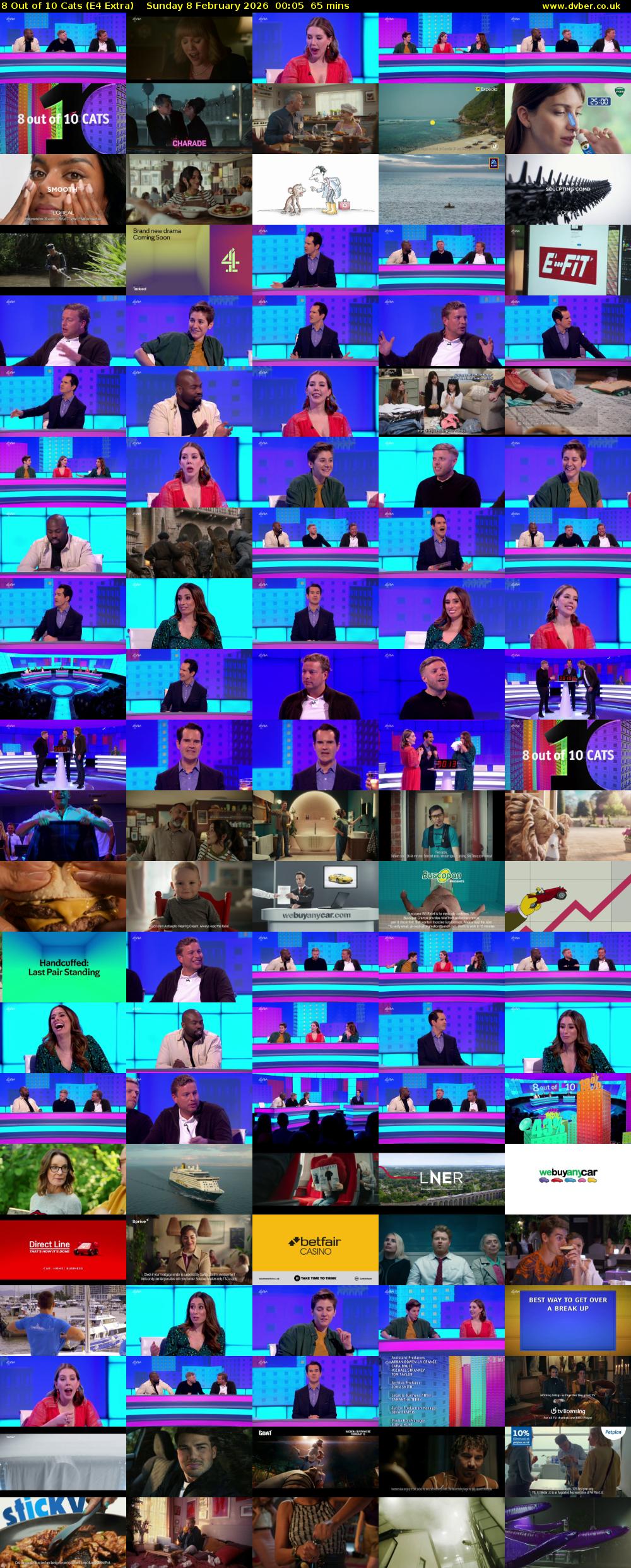 8 Out of 10 Cats (E4 Extra) Sunday 8 February 2026 00:05 - 01:10