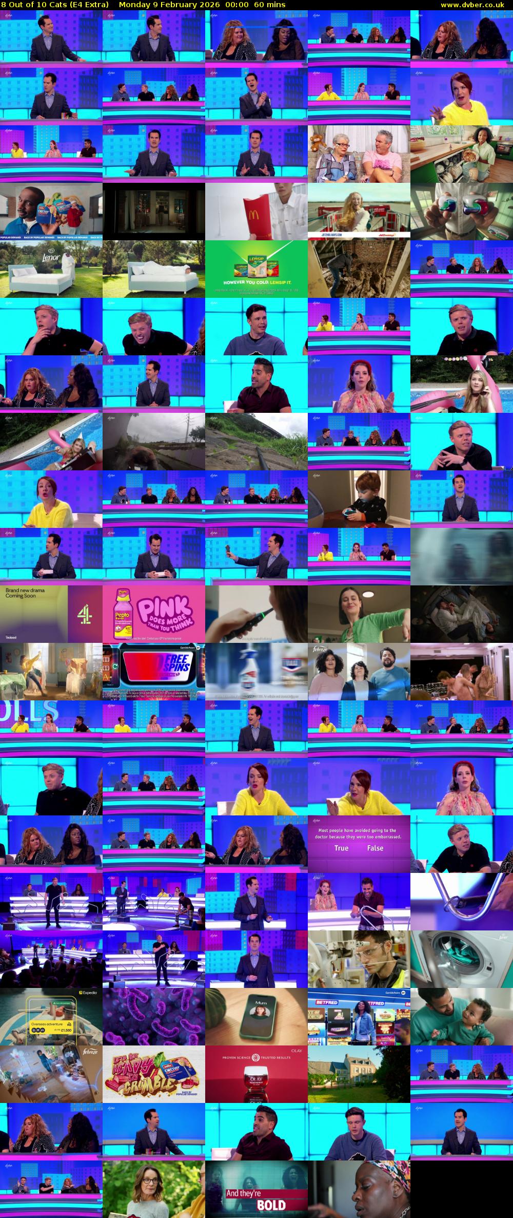8 Out of 10 Cats (E4 Extra) Monday 9 February 2026 00:00 - 01:00
