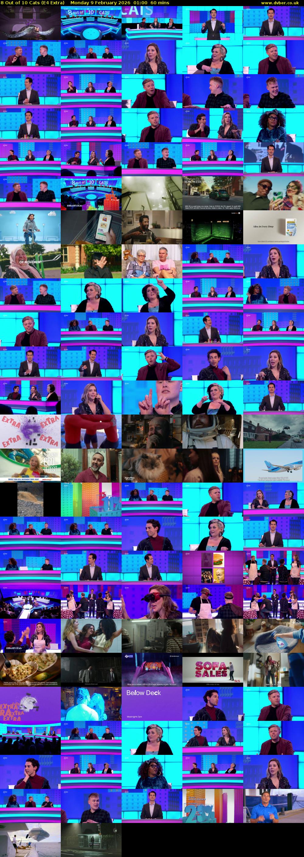 8 Out of 10 Cats (E4 Extra) Monday 9 February 2026 01:00 - 02:00
