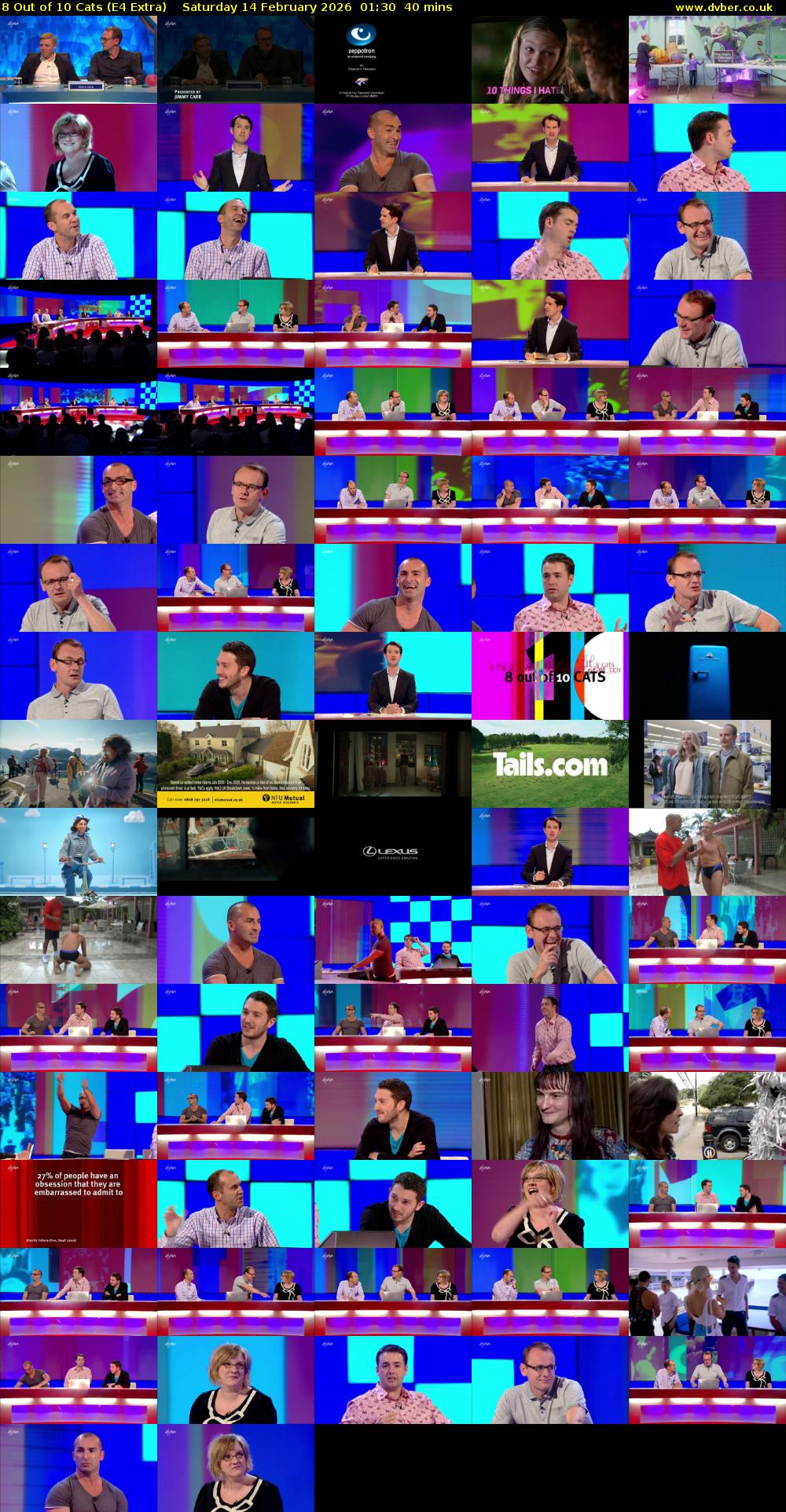 8 Out of 10 Cats (E4 Extra) Saturday 14 February 2026 01:30 - 02:10