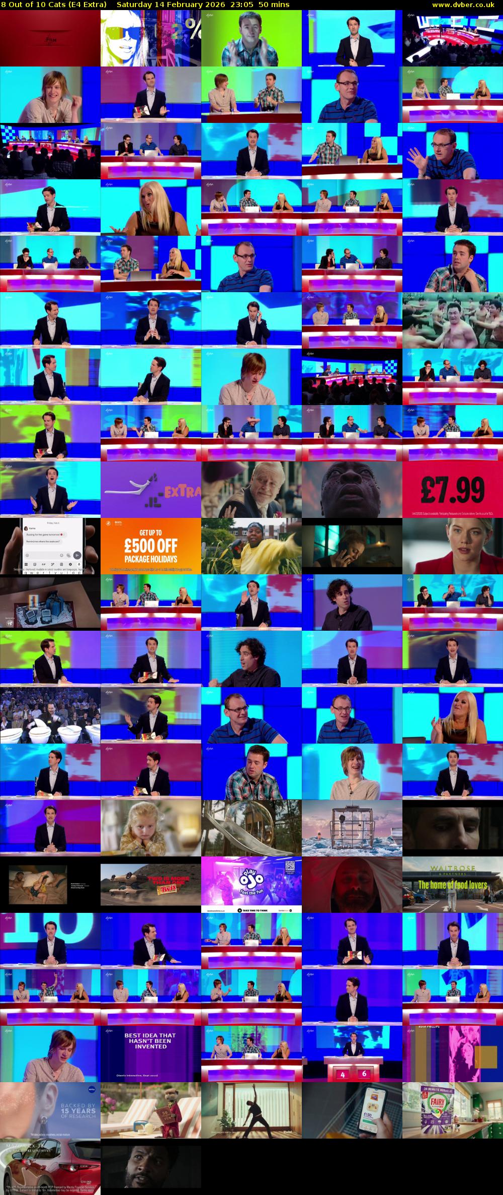 8 Out of 10 Cats (E4 Extra) Saturday 14 February 2026 23:05 - 23:55