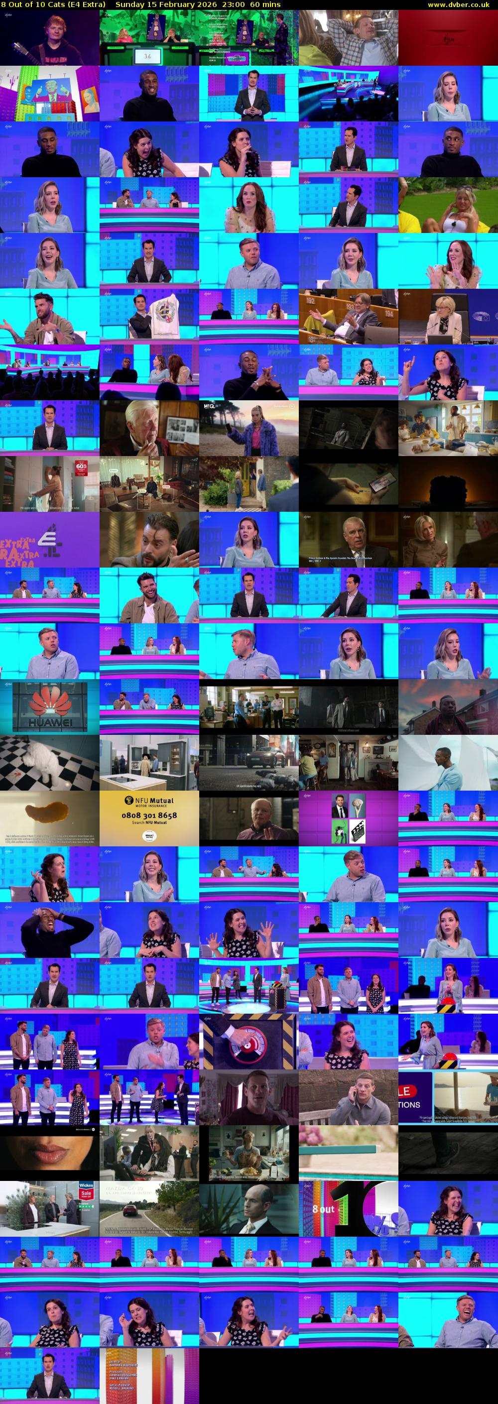 8 Out of 10 Cats (E4 Extra) Sunday 15 February 2026 23:00 - 00:00