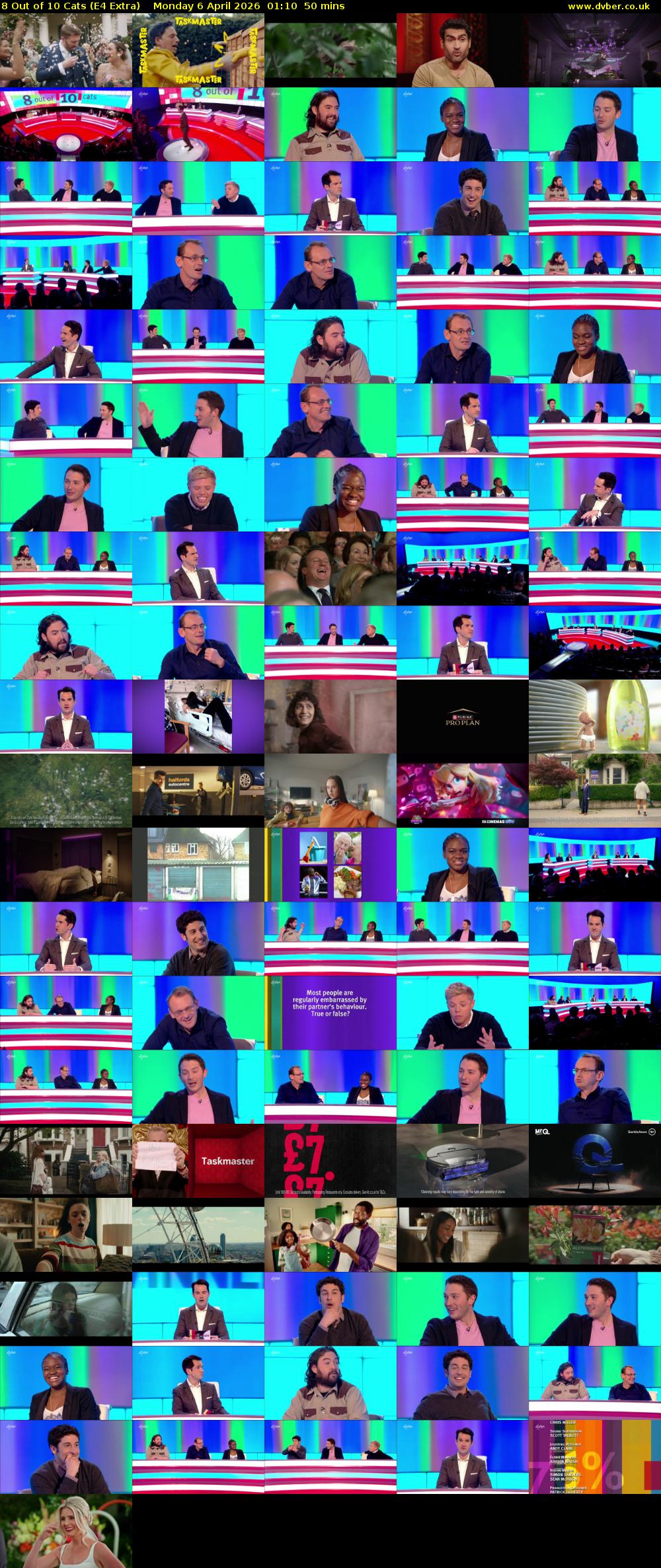 8 Out of 10 Cats (E4 Extra) Monday 6 April 2026 01:10 - 02:00