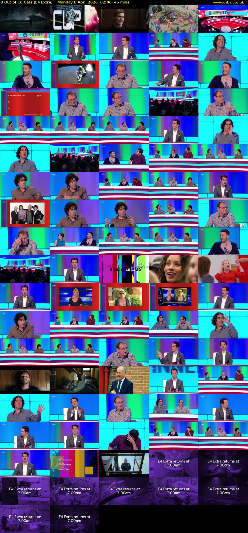 8 Out of 10 Cats (E4 Extra) Monday 6 April 2026 02:00 - 02:45