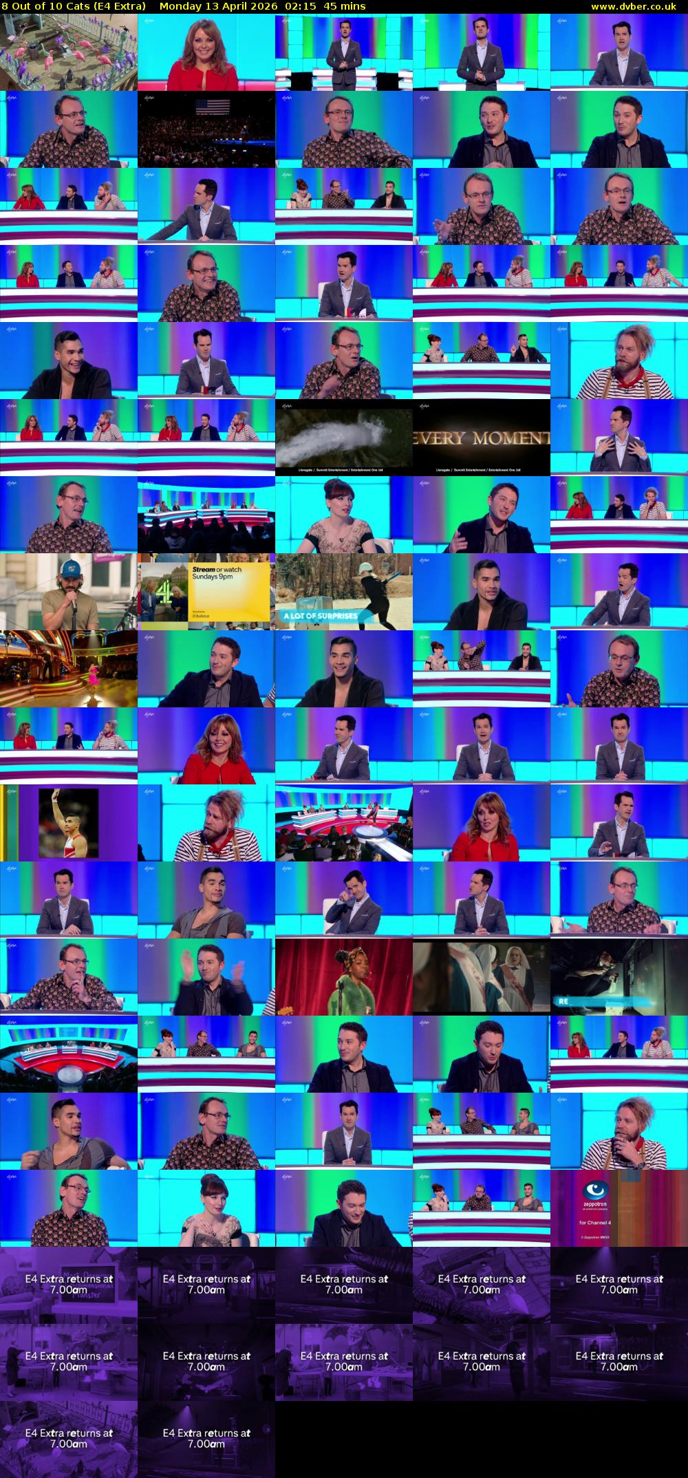 8 Out of 10 Cats (E4 Extra) Monday 13 April 2026 02:15 - 03:00