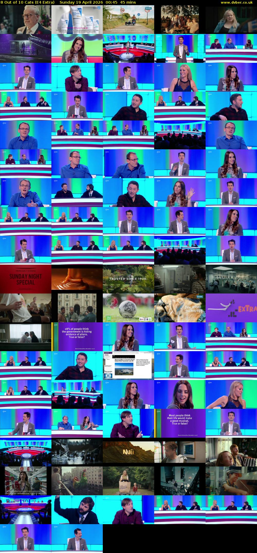 8 Out of 10 Cats (E4 Extra) Sunday 19 April 2026 00:45 - 01:30