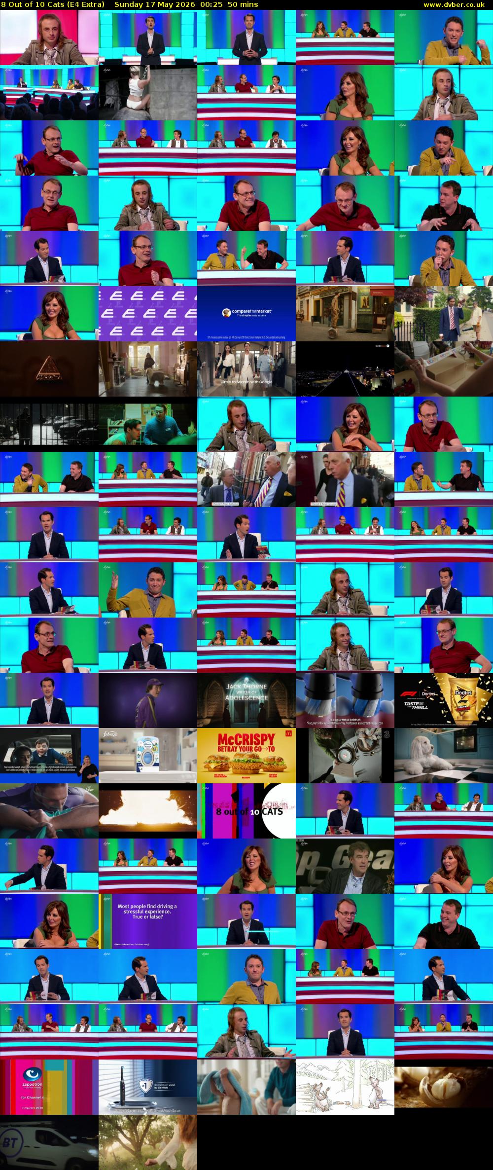 8 Out of 10 Cats (E4 Extra) Sunday 17 May 2026 00:25 - 01:15