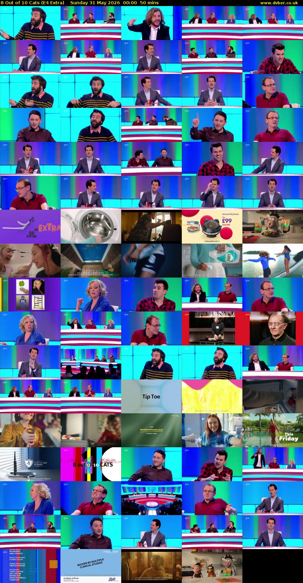 8 Out of 10 Cats (E4 Extra) Sunday 31 May 2026 00:00 - 00:50