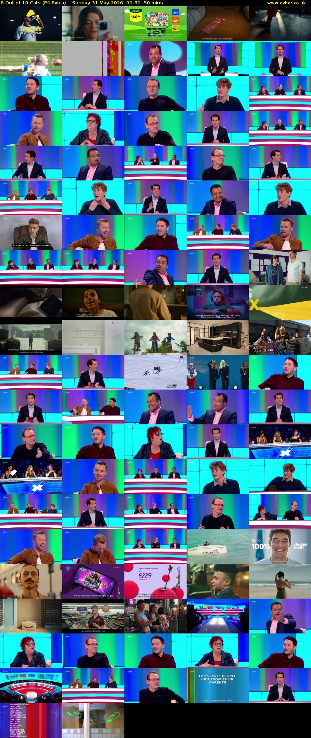 8 Out of 10 Cats (E4 Extra) Sunday 31 May 2026 00:50 - 01:40