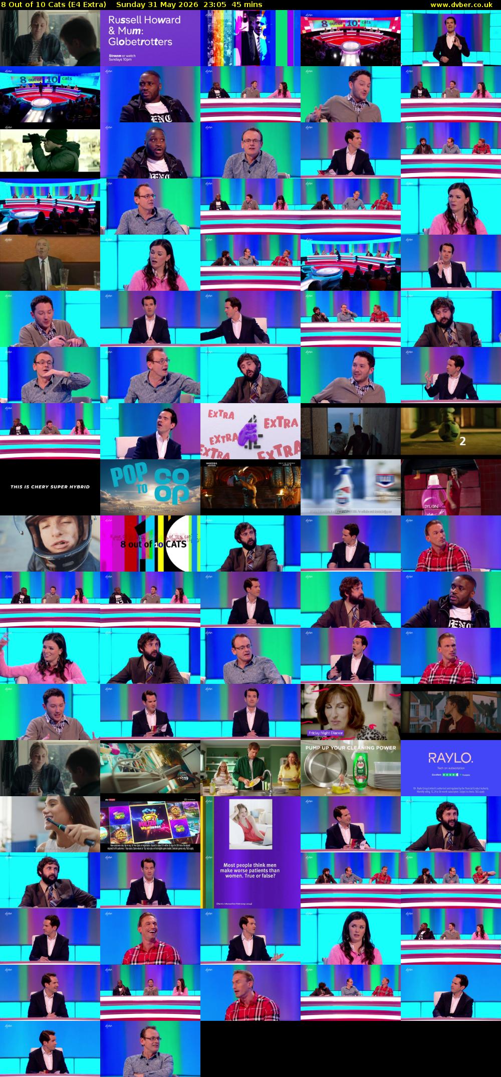 8 Out of 10 Cats (E4 Extra) Sunday 31 May 2026 23:05 - 23:50