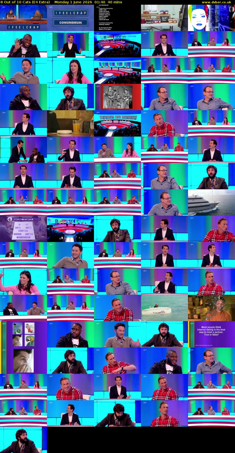 8 Out of 10 Cats (E4 Extra) Monday 1 June 2026 01:40 - 02:20