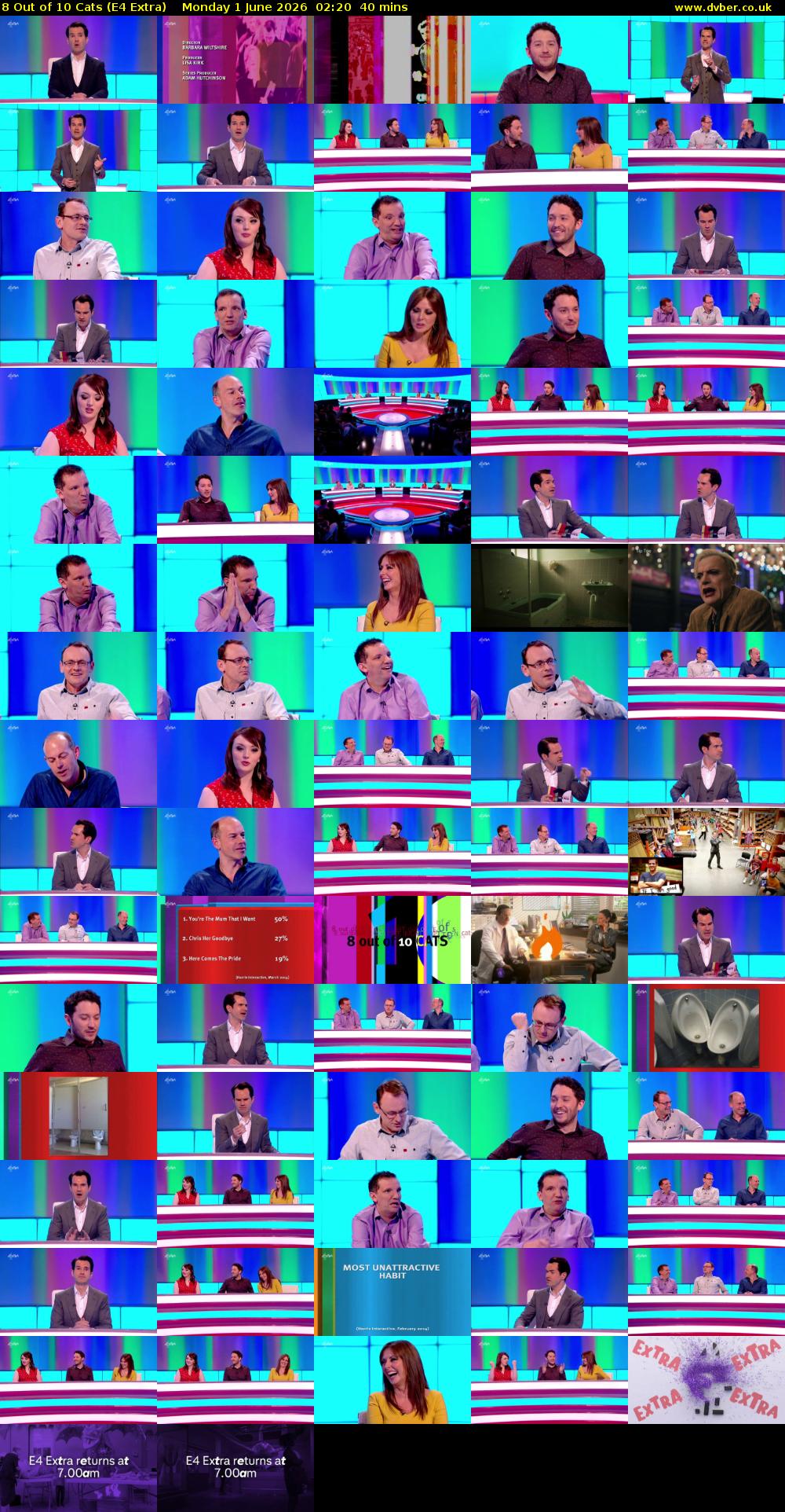 8 Out of 10 Cats (E4 Extra) Monday 1 June 2026 02:20 - 03:00