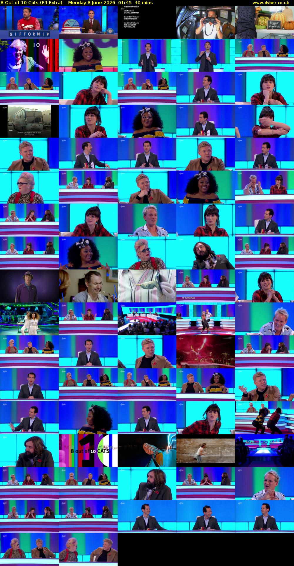8 Out of 10 Cats (E4 Extra) Monday 8 June 2026 01:45 - 02:25