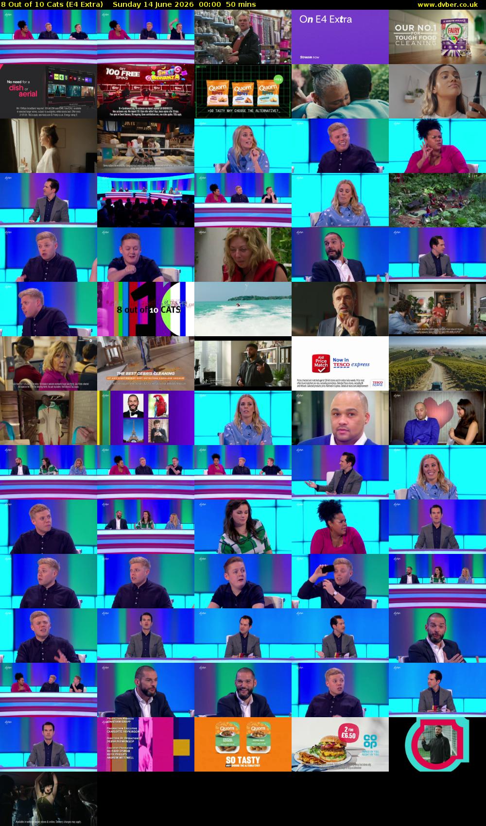 8 Out of 10 Cats (E4 Extra) Sunday 14 June 2026 00:00 - 00:50