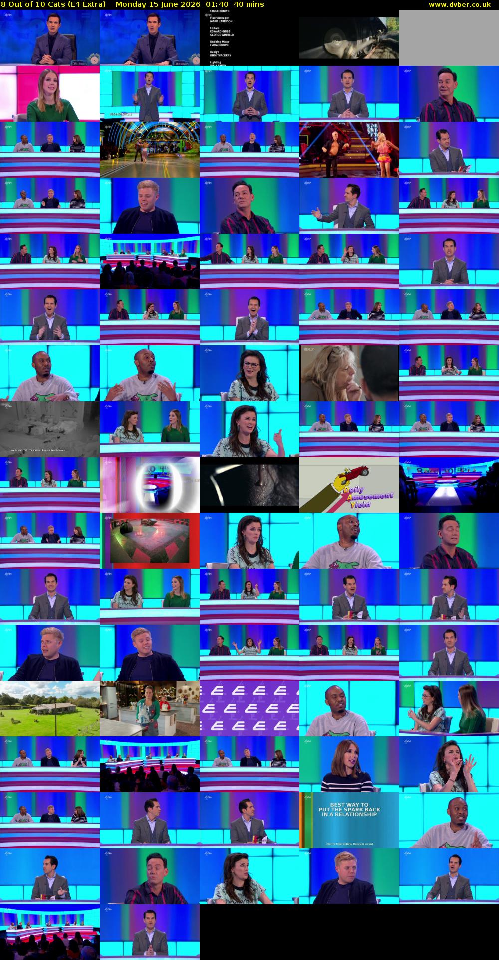 8 Out of 10 Cats (E4 Extra) Monday 15 June 2026 01:40 - 02:20