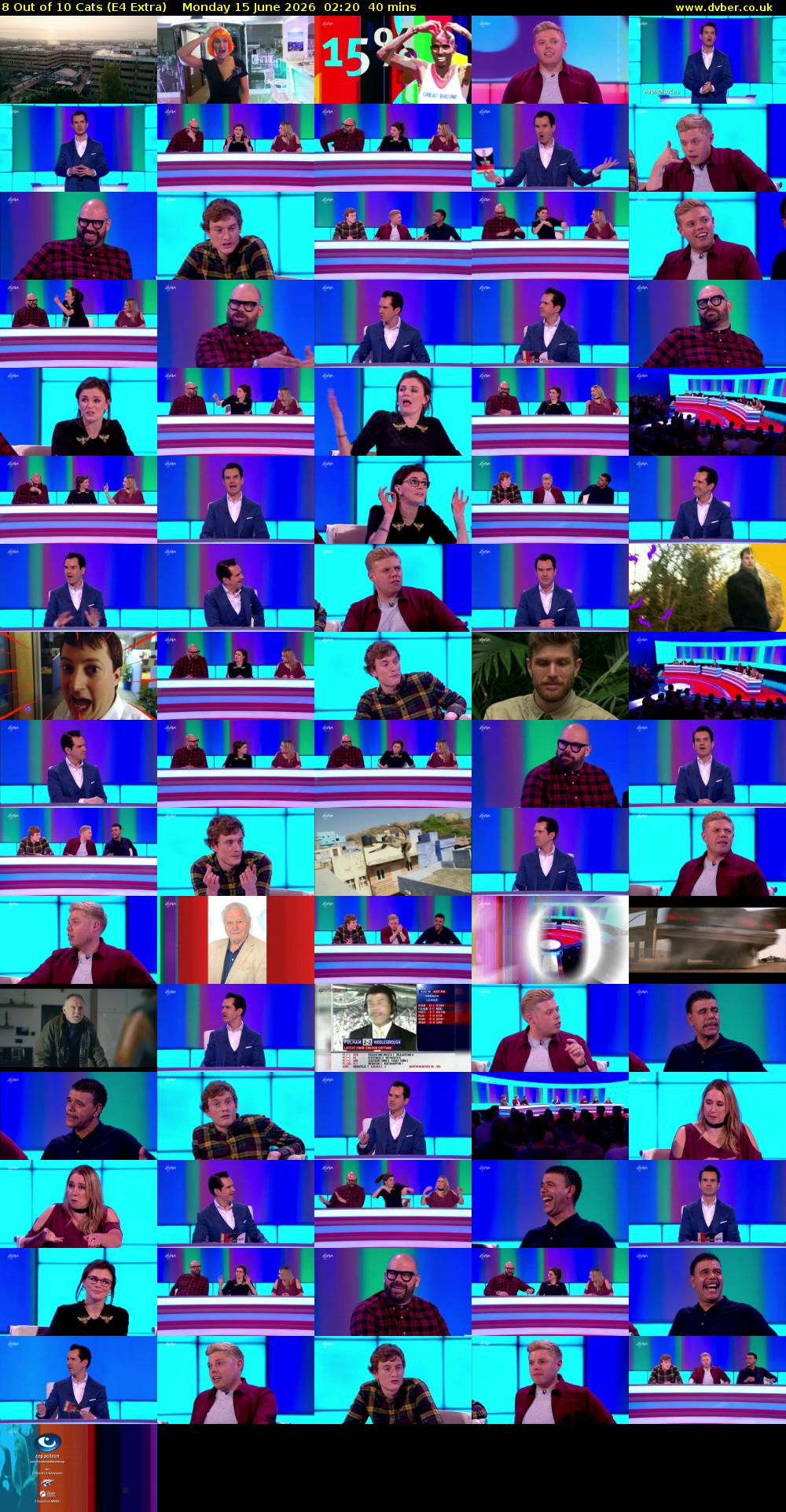 8 Out of 10 Cats (E4 Extra) Monday 15 June 2026 02:20 - 03:00