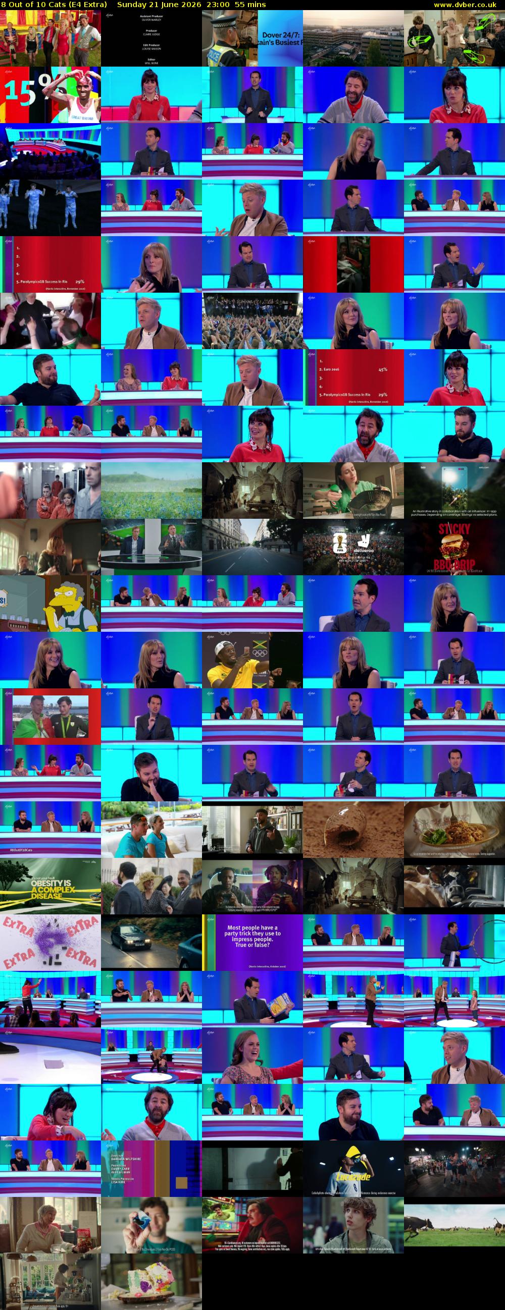 8 Out of 10 Cats (E4 Extra) Sunday 21 June 2026 23:00 - 23:55