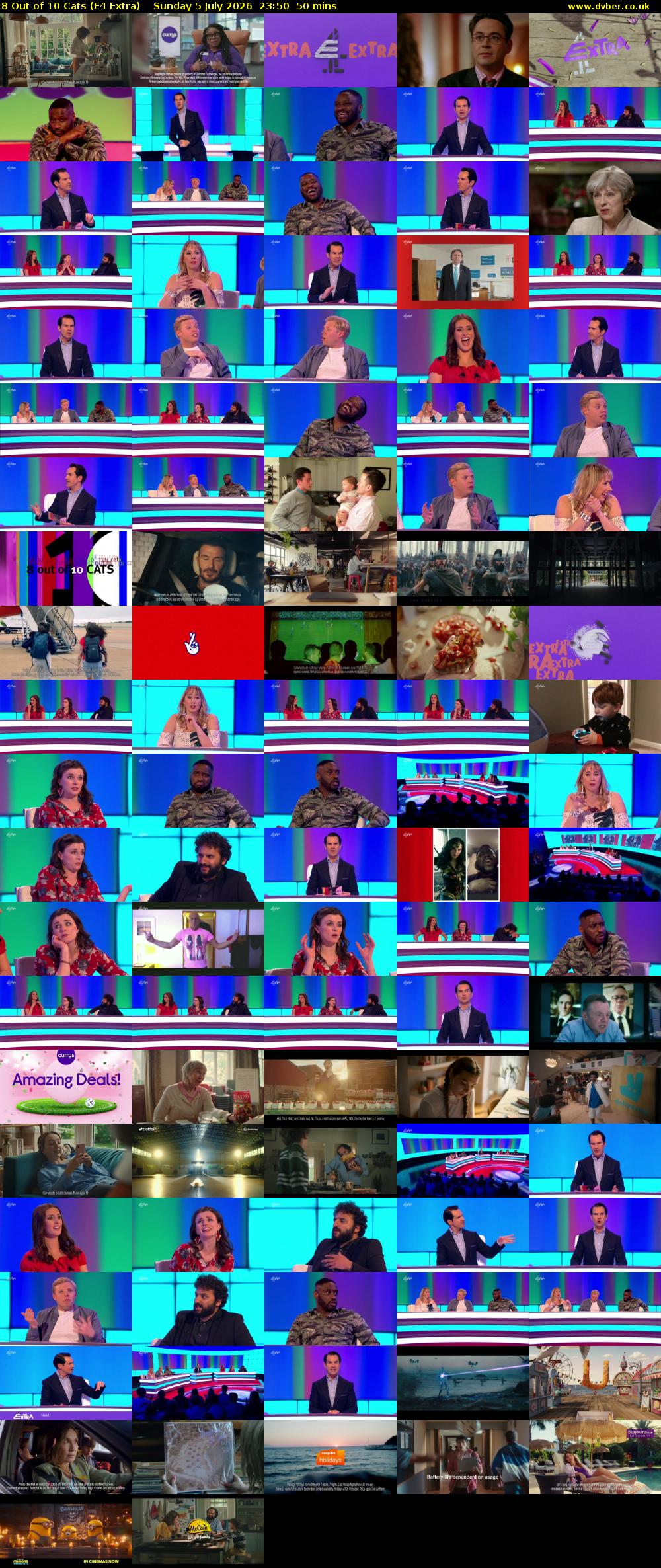 8 Out of 10 Cats (E4 Extra) Sunday 5 July 2026 23:50 - 00:40