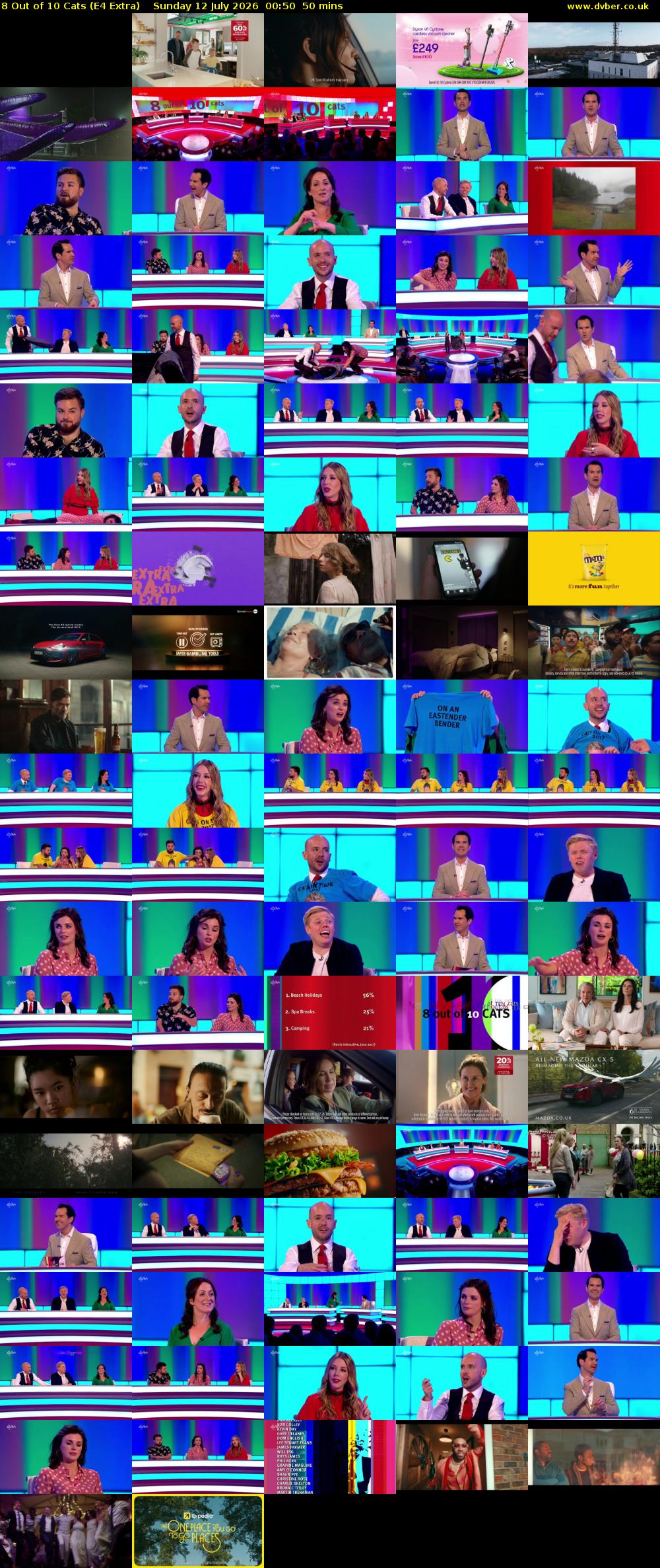 8 Out of 10 Cats (E4 Extra) Sunday 12 July 2026 00:50 - 01:40