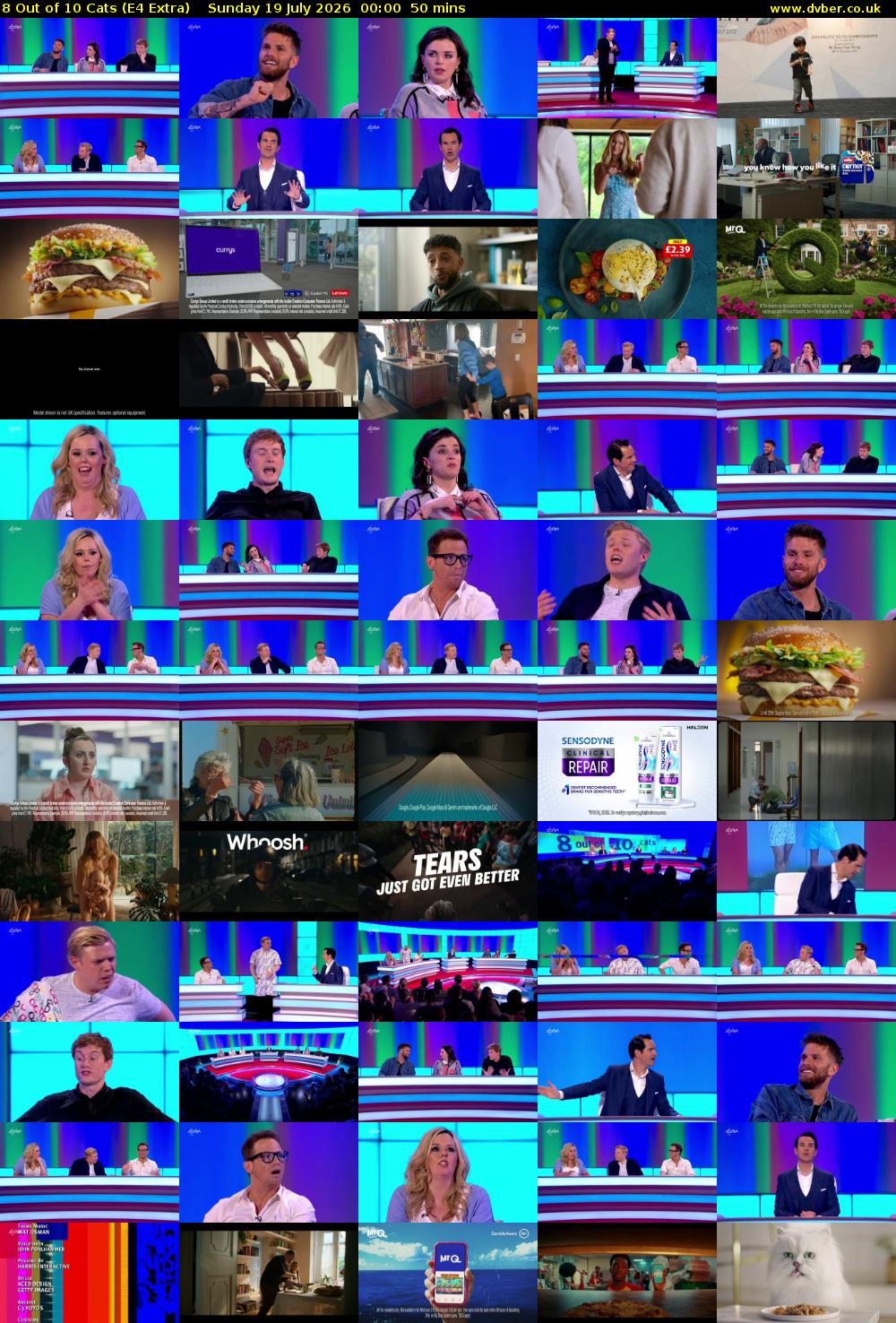 8 Out of 10 Cats (E4 Extra) Sunday 19 July 2026 00:00 - 00:50