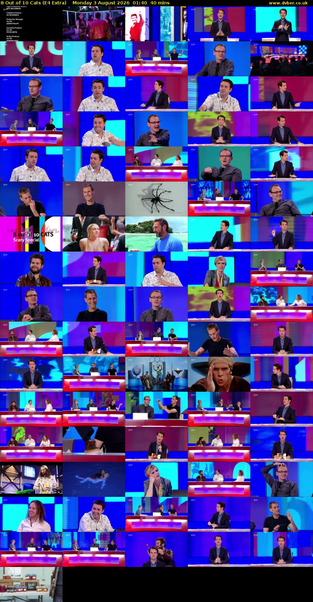 8 Out of 10 Cats (E4 Extra) Monday 3 August 2026 01:40 - 02:20